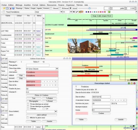 mise à jour plannings chantier et autre Faberplan 11.17