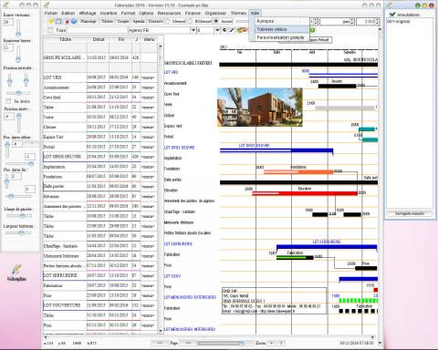 Autre exemple planning de taches Faberplan 11.19