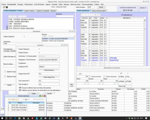 mise à jour gestion des temps et mointage des heures Séquora V12.16B