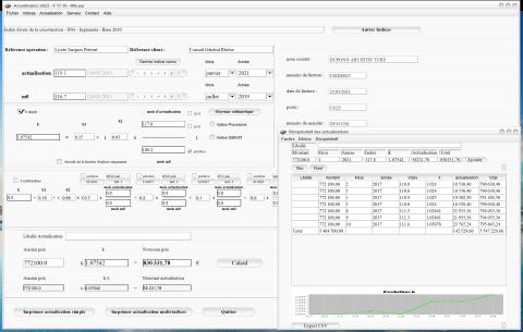 mise à jour du logiciel d'Actualisation des Prix Mac et PC v17.10 avec 10 500 séries d'indices à jour