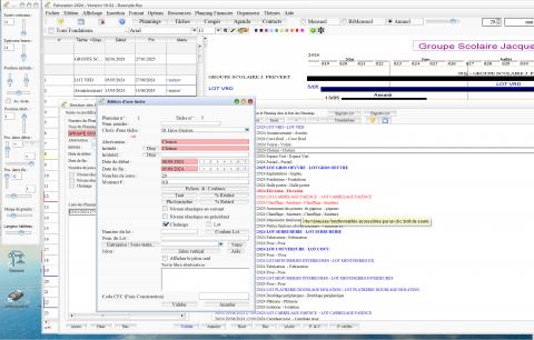 amélioration de l'édition des tâches depuis la liste des tâches du logiciel de planning de chantier et d'architecture Faberplan Mac et PC v19.02