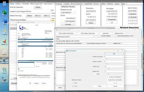 amélioration de l'insertion logos et signatures logiciel de proposition d'honoraires de maîtrise d'oeuvre Médicis Mac et PC v25.29