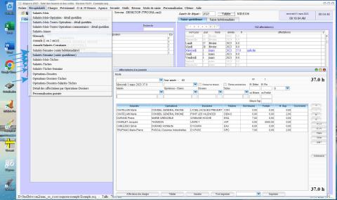 amélioration de plusieurs récapitulatifs du logiciel de pointage des heures et de suivi des temps passés Séquora v19.01