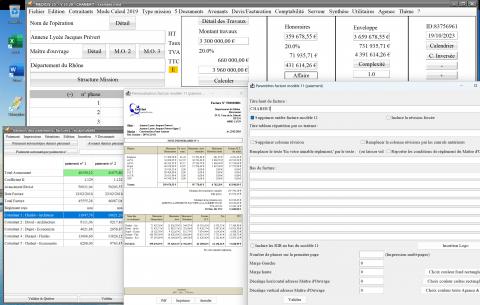 amélioration du modèle 11 de facture phases et cotraitants du logiciel de facturation des honoraires de maîtrise d'oeuvre Médicis Mac et PC v25.28