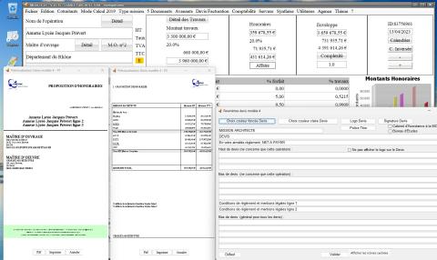 nouvelle gestion des titres sur modèle multipages 4 de devis du logiciel de proposition d'honoraires de maîtrise d'oeuvre Médicis Mac et PC v25.15