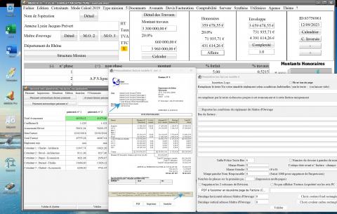 amélioration du modèle 4 de facture du logiciel de facturation des honoraires de maîtrise d'oeuvre Médicis mac et PC v25.26