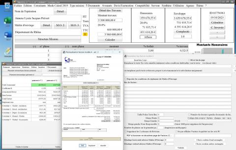 amélioration du modèle 4 de facture du logiciel de facturation des honoraires de maîtrise d'oeuvre Médicis Mac et PC v25.28