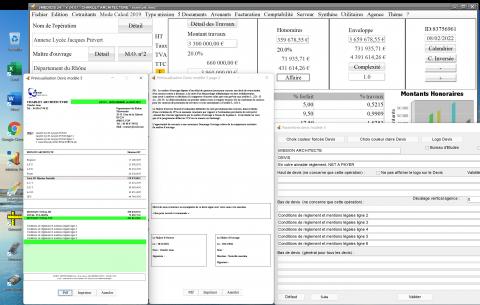 amélioration du modèle 5 de devis du logiciel de proposition d'honoraires de Maîtrise d'Œuvre Médicis 24.07
