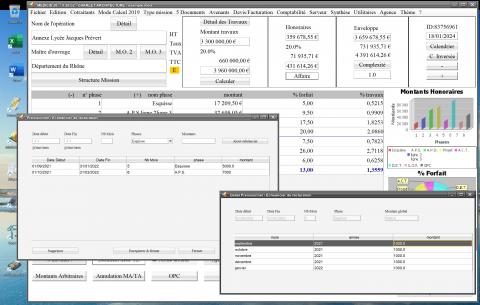 amélioration de l'édition du previsionnel du logiciel de proposition d'honoraires de maîtrise d'oeuvre Médicis Mac et PC v26.0