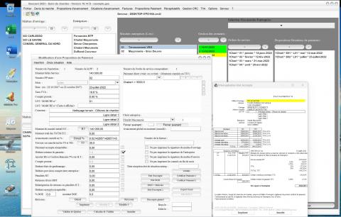 amélioration de l'état d'acompte 1 du logiciel de suivi de chantier Gescant Mac et PC v19.14