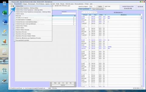 amélioration de l'export Microsoft Excel du récapitulatif mensuel salarié/cotraitant du logiciel de pointage des heures et de gestion des temps passés et des coûts Séquora Mac et PC v20.02