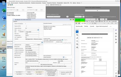amélioration de la gestion des maîtres d'ouvrage des ordres de service du logiciel de suivi de chantier Gescant 2025 Mac et PC v21.02