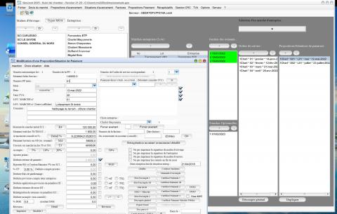 Capture d'écran de l'amélioration de la gestion des situations dans le logiciel de suivi de chantier Gescant, version 2120, destiné aux architectes et professionnels de la maîtrise d'œuvre