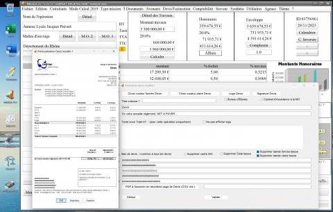 amélioration de gestion des sous totaux du modèle 1 de devis du logiciel de proposition d'honoraires de maîtrise d'oeuvre Médicis Mac et PC v25.31