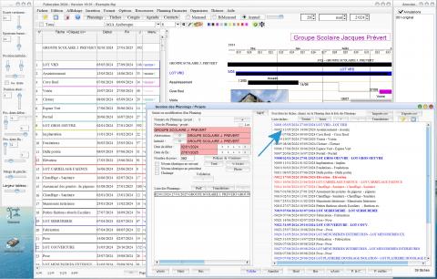 amélioration de la gestion des tâches internes aux plannings du logiciel de planning de chantier et d'Architecture Faberplan Mac et PC v19.01