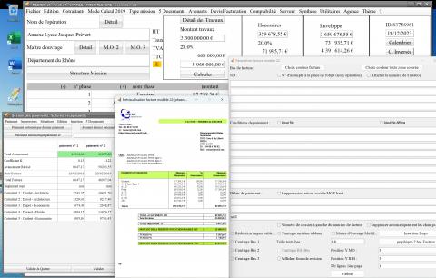 amélioration modèle 22 de facture du logiciel de facturation des honoraires de maîtrise d'oeuvre Médicis Mac et PC v25.34