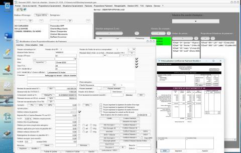 Amélioration du modèle de certificat de paiement 3 dans les situations du logiciel de suivi de chantier Gescant (Mac et PC) version 21.13