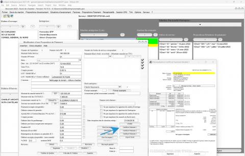 amélioration du modèle de certificat de paiement n°1 du logiciel de suivi de chantier Gescant Mac et PC v19.15