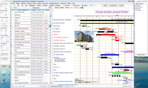 amélioration scroll planning graphique du logiciel de planning de chantier Faberplan Mac et PC v18.02