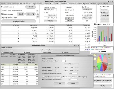 avancements honoraires architecte médicis 2.09 mac et pc