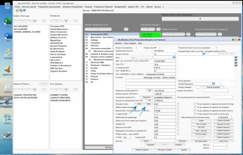 amélioration calcul automatique 10 pour cent et 30 pour cent des avance sur situation dans le logiciel de suivi de chantier Gescant Mac et PC v19.20