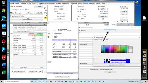Nouvelle possibilité du choix des couleurs du modèle 10 de facture dans la facturation des honoraires de Maîtrise d'Oeuvre Médicis 22.32