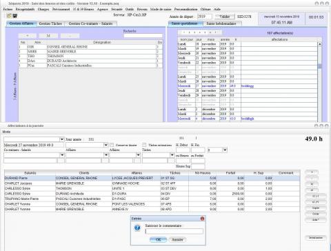 nouvelle version 15.10 du pointage des heures et de gestion des coûts Séquora Mac et PC