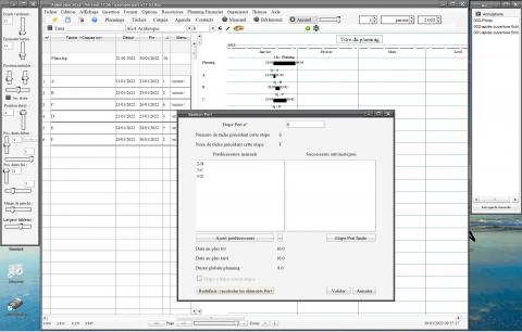 Donnees Pert des plannings dans le logiciel de planning de chantier Mac et PC v17.06