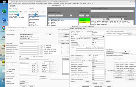 nouvelles fonctions de duplication des entreprises des sous traitants des maîtres d'ouvrages des maîtres d'oeuvre dans le  logiciel de suivi gestion de chantier Gescant Mac et PC v18.08