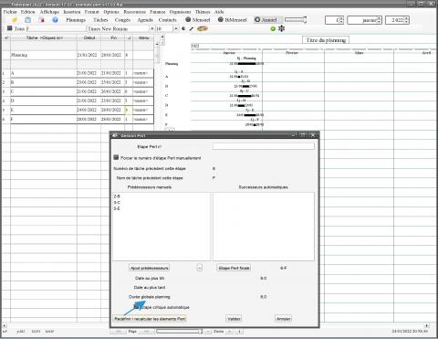 Nouvelle détermination de la duree globale d'un planning dans le logiciel de planning Faberplan Mac et PC 17.03