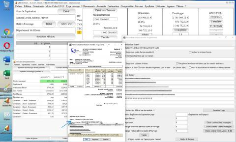 Nouvelle gestion de l'écheance dans le modèle 19 de facture du logiciel de facturation d'honoraires de Maîtrise d'Œuvre Médicis v23.27