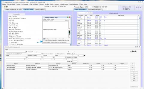 Gestion de l'envoi d'email quotidien d'activité dans le suivi des temps passés Séquora Mac & PC 18.03