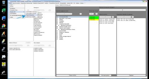 nouveaux exports Excel dans le logiciel de Suivi de Chantier Gescant Mac et PC v18.07