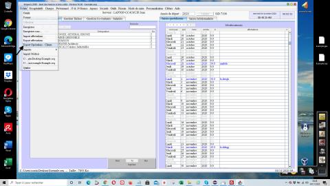 export des opérations/clients de la gestion temps passés et du pointage des heures sequora 16.06