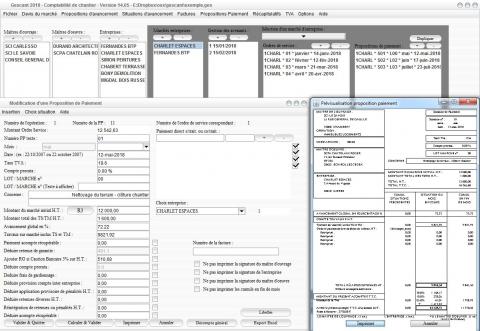 nouvelle version de la gestion et facturation de chantier Gescant V14.05 pour mac et pc