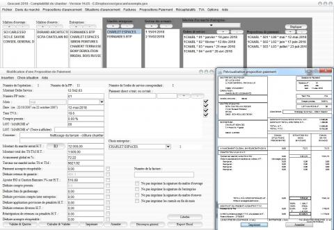 nouvelle version de la gestion et facturation de chantier Gescant V14.05 pour mac et pc