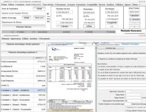 nouvelle facturation de Maîtrise d'Oeuvre Médicis pour Mac et PC