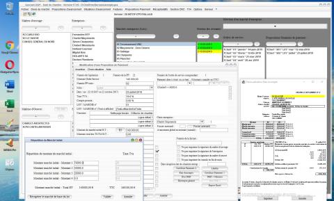 Nouvelle gestion des certificats de paiement avec 4 taux de tva dans le logiciel de suivi de chantier Gescant Mac et PC 17.09