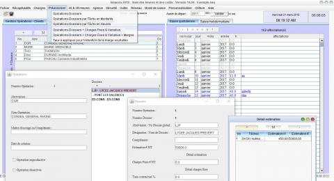 gestion des temps passés et pointage des heures Séquora 14.04 mac et pc