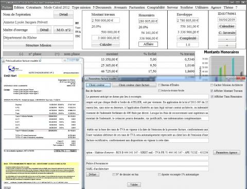 nouvelle version de la facturation des honoraires de Maîtrise d'Oeuvre Médicis pour Mac et PC