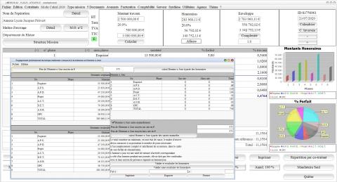 Gestion des Hommes x Jours dans la gestion des honoraires de Maîtrise d'Oeuvre Médicis pour Mac et PC v22.23