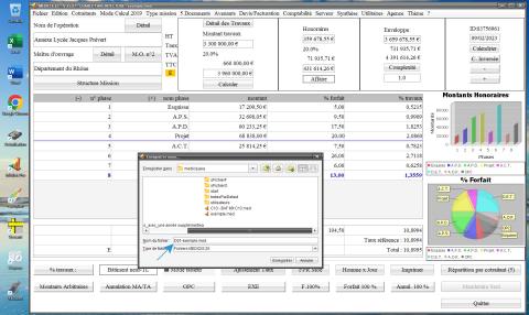 nouvelle insertion automatique du numéro de dossier dans nom de fichier du logiciel de proposition et de facturation des honoraires de maîtrise d'oeuvre Médicis Mac et PC v25.07