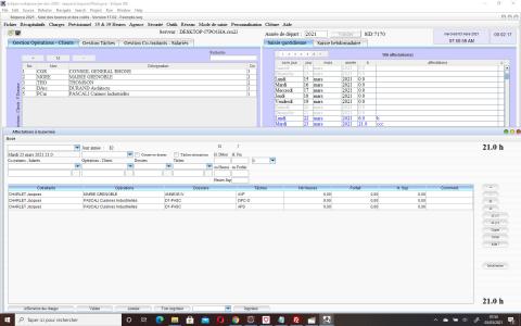 Logiciel de pointage des heures et de suivi des temps passés Séquora v17.02