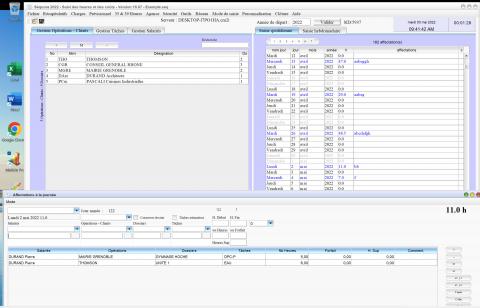 Logiciel de pointage des heures et de suivi des temps passés Séquora Mac et PC 18.07