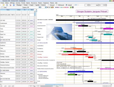 mise à jour logiciel de planning Faberplan mac et pc 15.03