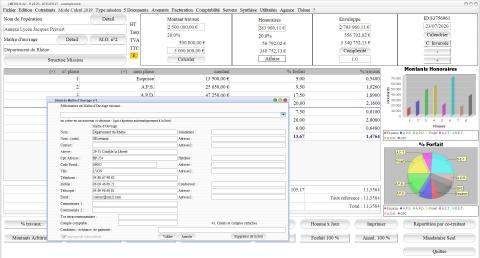 gestion du Maître d'Ouvrage dans la gestion et facturation des Honoraires de Maîtrise d'Oeuvre Médicis pour Mac et PC v22.23