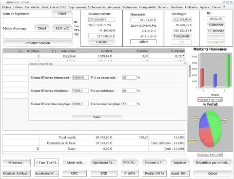 mise à jour de la gestion et facturation de Maîtrise d'Oeuvre Médicis pour mac et pc