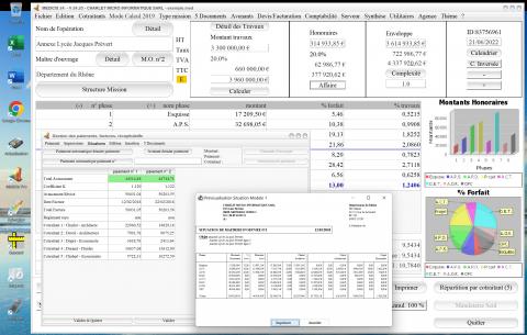 amélioration du modele 1 de situation du logiciel de facturation des honoraires de maîtrise d'oeuvre Médicis mac et PC v24.25