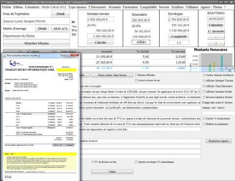 modèle 12 de facture de la gestion des honoraires Médicis pour Mac et PC