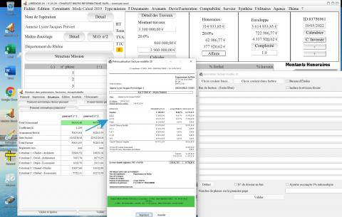 amélioration modèle 20 de facture du logiciel de facturation des honoraires de Maîtrise d'Oeuvre Médicis Mac et PC v24.20